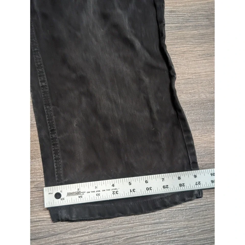 Rocawear Mens Straight Fit Black Denim Jeans W42‎ L32 Streetwear Hip Hop Baggy
